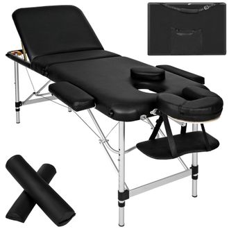 TecTake Massage Table Set in Black