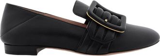 Bally Janelle Buckle Leather Loafers