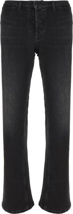 Gucci Stretch Katoenen Denim Broek - Heren - Flared Jeans - Zwart - W34 - Katoen - Jeans