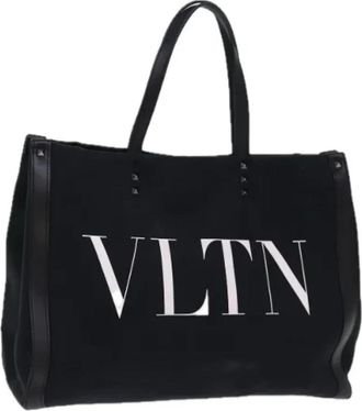 Valentino Pre-owned Canvas Tote Bag - Dames - Vintage Shopper - Zwart - ONE Size - Vintage