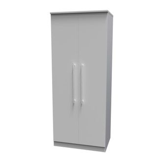 Welcome Furniture Sofia Ready Assembled Wardrobe with 2 Doors - Grey Matt - Welcome Furniture | TJ Hughes