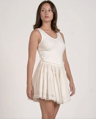 Elan Sleeveless Tank Dress In White