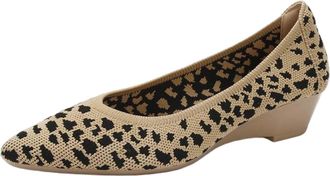 Generic Ballerinas Womens Comfort Lace Toe Low Shoes Womens Knitted Breathable Loafer with Heel Summer Shoes Comfortable Orthopaedic Shoes Single Shoes Knit D