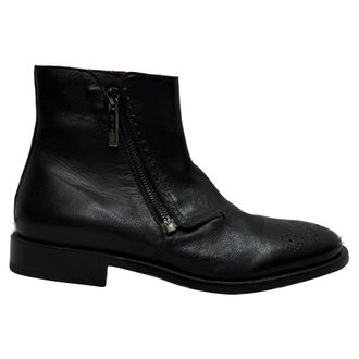 Etro Etro Enkellaarsjes in Zwart Leer