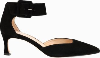 Pelle Moda Womens Pelle Moda Ciann Flared Out Heel Pump In Black Kid Suede