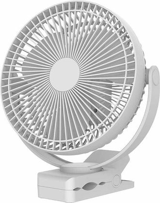 OEM 1 Ventilateur &Agrave; Pince, 4 Vitesses, Batterie 10000 Mah, Rotation 360 Degr&eacute;s, Usb, Pour Maison Bureau Voiturette Golf Voyage