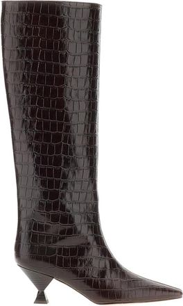 MARIA LUCA High Boots - Dames - Hoge Laarzen - Bruin - 39 EU - Leer - Schoenen
