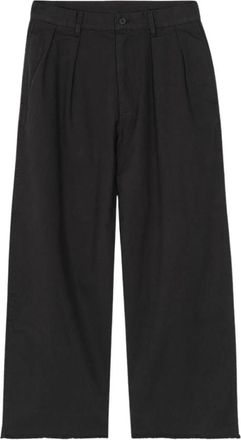 Denimist Flat Front Wide Leg Chino - Dames - Vrijetijds broeken - Zwart - W27 - Katoen - Broeken