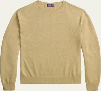 Ralph Lauren Purple Label Mens Cashmere-Blend Jersey Knit Crewneck Sweater