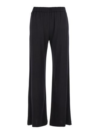Plaîn Elena Black Cape With Fringed Hem In Fabric Woman from