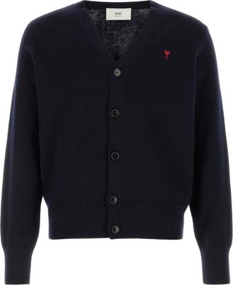 Ami Adchkc 361 Merinos Cardigan - Heren - Vesten - Blauw - L - Truien & Vesten