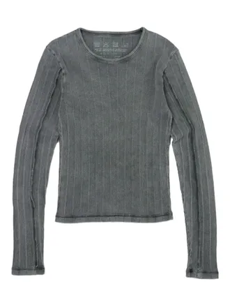 Mfpen ribbed-knit top - women - Organic Cotton - M - Grey
