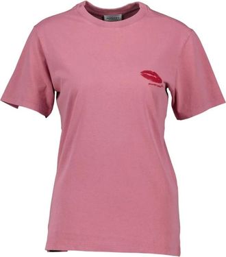 Isabel Marant Zewel T-Shirt - Dames - T-shirts - Roze - XS - Katoen - Tops