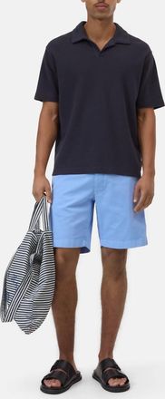 Closed Short Sleeve Polo In Dark Night