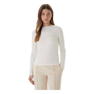 Guess Long Sleeve Tops, female, Beige, Size: XS Activewear Long Sleeve T-shirt