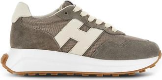 Hogan Dove Grey Sneakers Italiaanse Stijl - Dames - Sneakers - Grijs - 36 1/2 EU - Leer - Schoenen