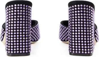 PARIS TEXAS Womens Studded Heel Mule Purple Others