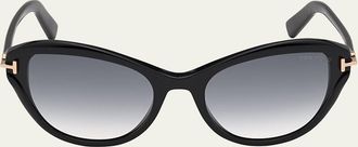 Tom Ford Leigh Acetate Cat-Eye Sunglasses