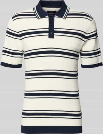 Mc Neal Slim Fit Poloshirt in Strick-Optik in Ecru, Gr&ouml;&szlig;e XXXL