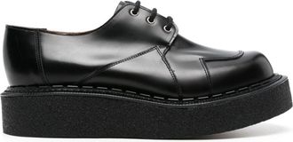 Comme Des Gar&ccedil;ons x George Cox Overlaid Gibson derby shoes - men - Calf Leather/Rubber/Calf Leather - 8 - Black