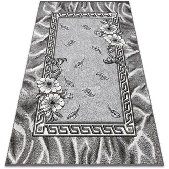 RugsX Tappeto bcf Morad trio fiori, le foglie classico - grigio grey 200x300 cm