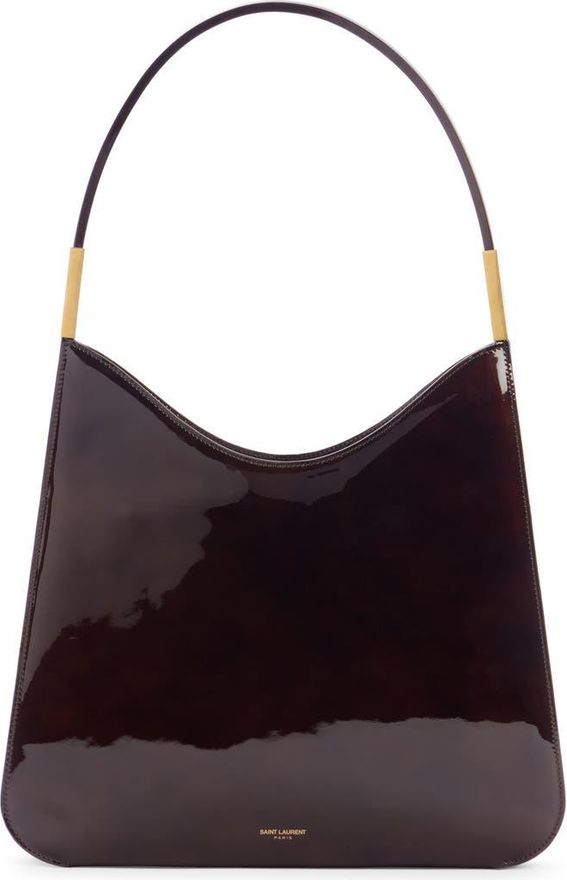 Sac Patent Leather Hobo Bag in Espresso Forte at Nordstrom