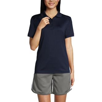 Lands End School Uniform Young Short Sleeve Rapid Dry Polo Shirt in Classic Navy at Nordstrom, Size X-Large
