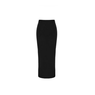 Alexander McQueen Ribbed Knit Pencil Skirt - female - Alexander McQueen - Pencil Skirts - Black - S - Skirts