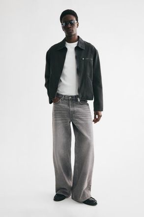 H&M Wide-leg Jeans in Denim Gray at Nordstrom, Size 33 X 32