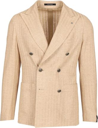 Tagliatore Darrel Blazer - Heren - Blazers - Beige - S - Katoen - Jassen