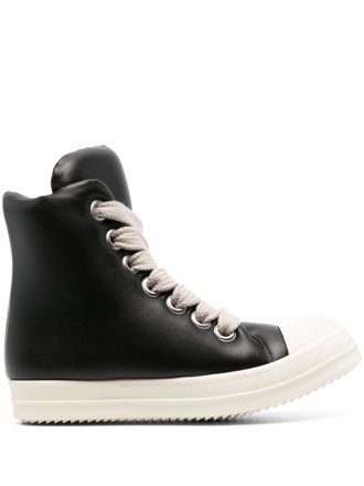 Rick Owens leather high-top sneakers - Black