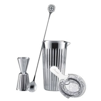 Baccarat Harmonie Set of 4 Stainless Steel Bar Accessories