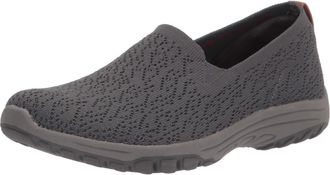 Skechers Modern Comfort Womens Womens Reggae Fest 2.0-Mellow Drama Loafer Flat, Charcoal, 2 UK