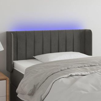 vidaXL Cabecero Con Led De Terciopelo Gris Oscuro 83x16x78/88 Cm Vidaxl