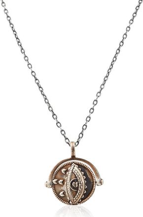 Roberto Cavalli Reversible Lucky Eye Pendant Necklace