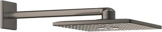 GROHE Rainshower SmartActive 310 Cube Hoofddouche - 31x31cm - 2 straalsoorten - wandarm 43cm - geborsteld hard graphite