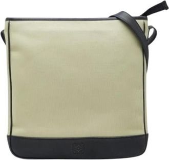 Loewe Pre-owned Cross Body Bags, female, Beige, Size: ONE SIZE Pre-owned Canvas Shoulder Bag