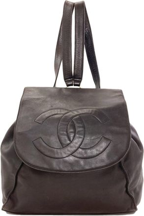 Chanel Black Leather Backpack (Pre-Owned)