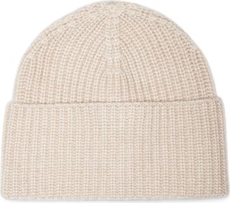 Brunello Cucinelli Cashmere rib knit beanie in Beige at Nordstrom, Size X-Large