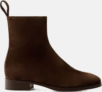 SOEUR Womens West Bottine Boot In Brown Suede