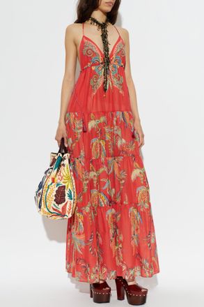 Etro Sleeveless Dress, Womens, Red