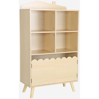 Sweeek Biblioteca Infantil Madera De Pino 2 Puertas 4 Estantes