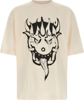 Yohji Yamamoto White Crew Neck T-Shirt