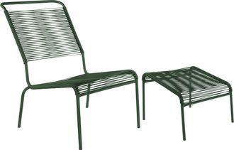 Schubiger M&ouml;bel Spaghetti-Lounger-Hochlehner + Hocker S&auml;ntis