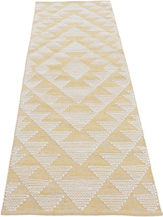 Carpetfine Teppich »Kelim Durry, auch als Läufer« rechteckig 5 mm Höhe geometrisch, Hoch-Tief Effekt, handgewebt, reine Baumwolle, Fleckerl