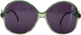 Saint Laurent Pre-owned Accessories, female, Green, Size: ONE SIZE Pre-owned Plastic Sunglasses