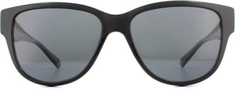 Polaroid suncovers vierkante unisex zwart grijze gepolariseerde zonnebril