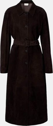 The Row Cappotto Kendra in suede