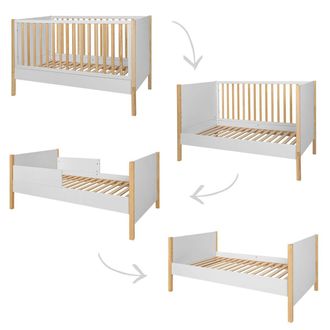 OEM Lit &Eacute;volutif 70x140 Bellamy Juliette Blanc Et Bois