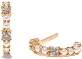 Girls Crew Orchid Hoop Earrings in Gold at Nordstrom